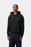 Carhartt WIP Hooded American Script Sweat - Black