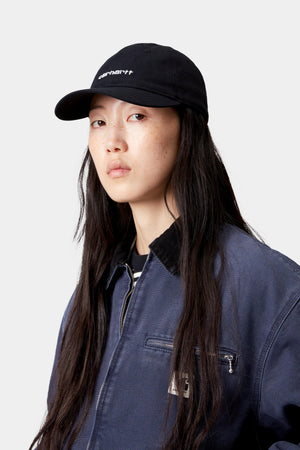 Carhartt WIP Canvas Script Cap – Black / White