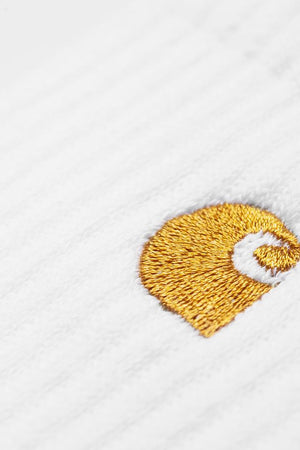 Carhartt WIP Chase Socks – White / Gold