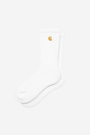 Carhartt WIP Chase Socks – White / Gold