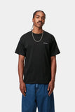 Carhartt WIP S/S Script Embroidery T-Shirt - Black / White