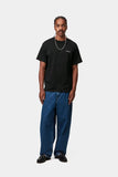 Carhartt WIP S/S Script Embroidery T-Shirt - Black / White