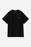 Carhartt WIP S/S Script Embroidery T-Shirt - Black / White