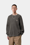 Carhartt WIP L/S Vista Waffle T-Shirt - Black Garment Dyed