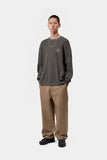 Carhartt WIP L/S Vista Waffle T-Shirt - Black Garment Dyed