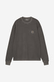 Carhartt WIP L/S Vista Waffle T-Shirt - Black Garment Dyed