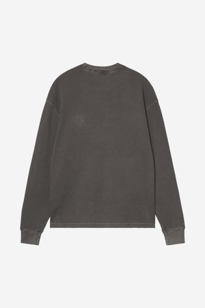 Carhartt WIP L/S Vista Waffle T-Shirt - Black Garment Dyed