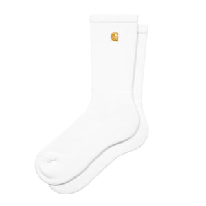 Carhartt WIP Chase Socks - White / Gold