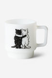 Carhartt WIP Hugging Cats Glass Mug - White