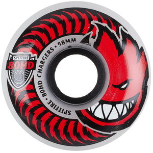 Spitfire 80HD Charger Classic Full 54mm Wheels – Clear/Red