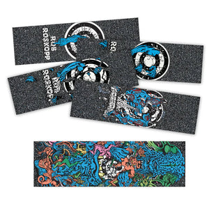Santa Cruz Roskopp Target Grip Tape by Graphic Mob pack of 5 strips – 11 x 3.25
