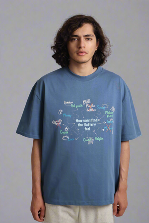 Fluttery Map Tshirt - Blue