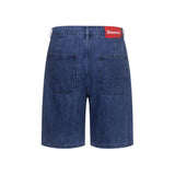 No Bad Vibez Denim Jort - Blue