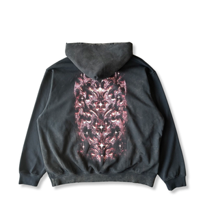 Ego System V3.0 Red Eyed Hoodie - Washed Black