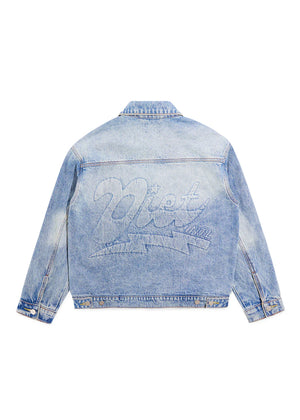 Diet Starts Monday Embossed Denim Jacket - Atlantic