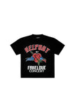 Keep Out Fake Love Palladium Tee - Off Black