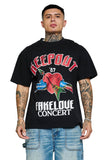 Keep Out Fake Love Palladium Tee - Off Black