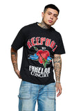 Keep Out Fake Love Palladium Tee - Off Black