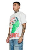 Keep Out Fake Love Peace Festival Tee - Off White