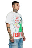 Keep Out Fake Love Peace Festival Tee - Off White