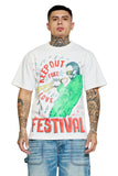 Keep Out Fake Love Peace Festival Tee - Off White