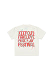 Keep Out Fake Love Peace Festival Tee - Off White