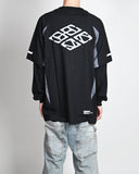 Deva States L/S T-shirt Layered Jersey - Black