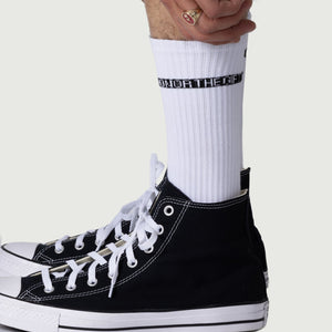 Honor The Gift Logo Stripe Sock - White