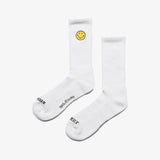 Market Smiley Badge Socks - White