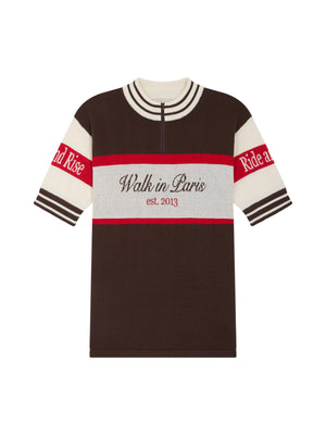 Walk in Paris Knit Cycling Jersey – Marron