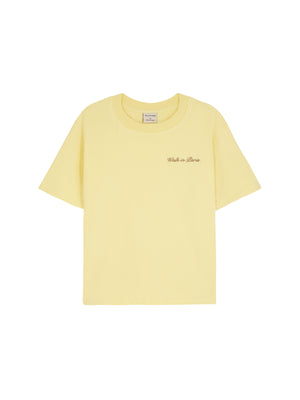 Walk in Paris Cotton T-Shirt - Yellow
