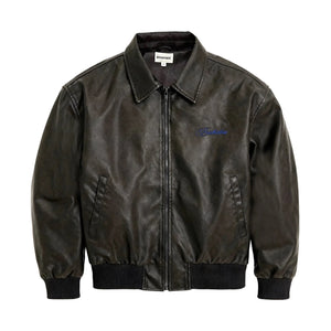 Bucket Box Leather Jacket - Umber