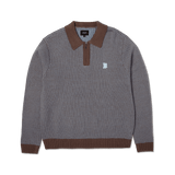 HUF Megablast Two Tone Waffle Sweater – Washed Blue / Moss