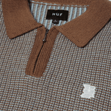 HUF Megablast Two Tone Waffle Sweater – Washed Blue / Moss