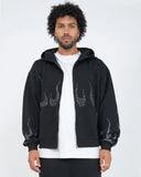EPTM Metal Flame Zip Up Hoodie – Black