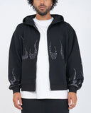 EPTM Metal Flame Zip Up Hoodie – Black
