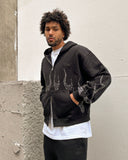 EPTM Metal Flame Zip Up Hoodie – Black