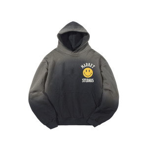 Market Smiley Upside Down Lockup Hoodie – Jet Black