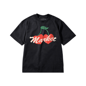Market Double Cherries T-Shirt – Pirate Black