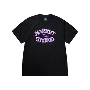 Market Smiley Old School T-Shirt – Washed Black