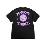 Market Smiley Old School T-Shirt – Washed Black