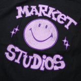 Market Smiley Old School T-Shirt – Washed Black