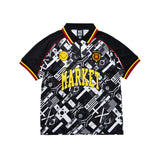 Market Smiley International Flags SS Soccer Jersey – Black/White