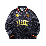 Market Smiley International Flags LS Soccer Jersey – Black/Grey