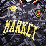 Market Smiley International Flags LS Soccer Jersey – Black/Grey