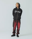 XLarge Patched Logo Zip up Hoodie Sweatshirt - Black