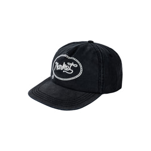 Market Lasso Lockup 5-Panel Hat – Pirate Black