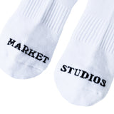 Market Smiley Heel Socks – White