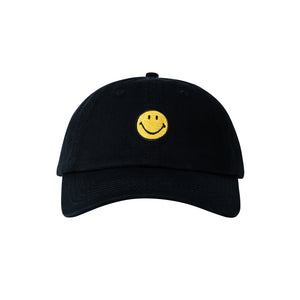 Market Smiley Badge 6 Panel Hat - Black