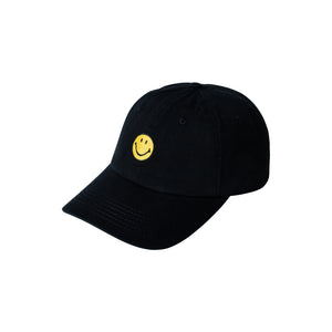 Market Smiley Badge 6 Panel Hat - Black